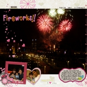 Project Life Week 7 Fireworks!! (left side)