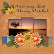 Peace is seeing a sunset and knowing who to thank!