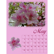 2022 calendar May Azaleas