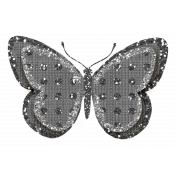 Burlap Glitter Butterfly Template