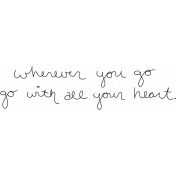 Go Heart Word Art