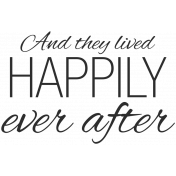 Wedding Words- Happily Ever After