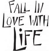 Autumn Art Word Art- Fall In Love With Life Template