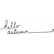 Autumn Art Word Art- Hello Autumn Template