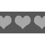 Fat Ribbon Template- Hearts 01