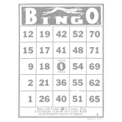 Bingo Card Template 001