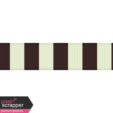 Thin Ribbon - Stripes 01 - Brown & Mint
