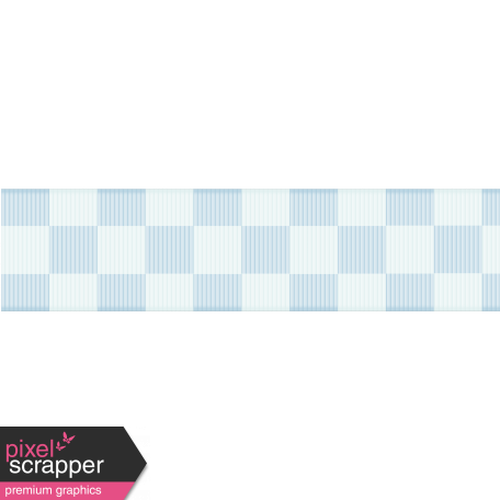 Fat Ribbon - Checked - Blue