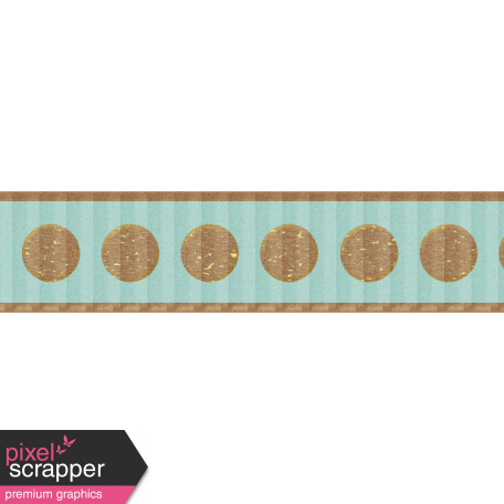 Teal & Brown Polka Dot Ribbon