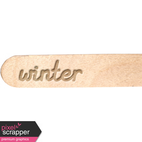 Birds In Snow Elements Kit #2: stick word - winter