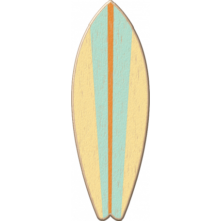 At The Beach - Striped Surf Board graphic by Sheila Reid ...