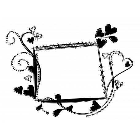 Black Heart frame graphic by Gina Jones | DigitalScrapbook.com Digital