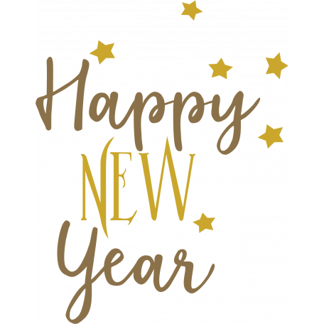 Happy New Year Word Art graphic by Gina Jones | DigitalScrapbook.com