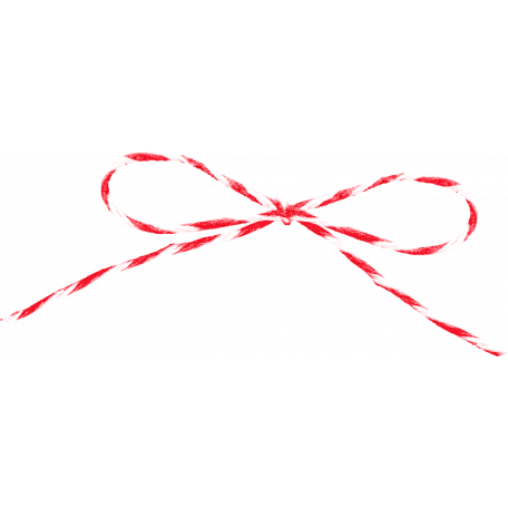 Red and White String Bow graphic by Terry Stuart