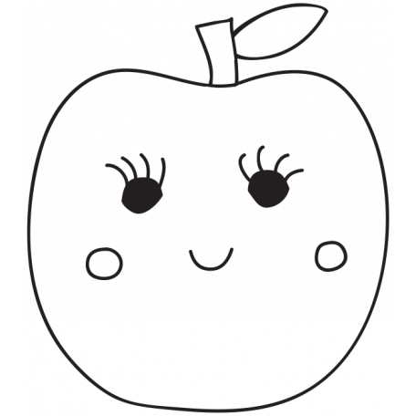 Cute Outline Apple Illustration graphic by Marisa Lerin ...