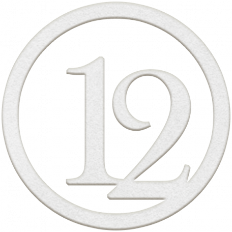 Toolbox Numbers - White Circle Number 12 graphic by Janet Kemp ...