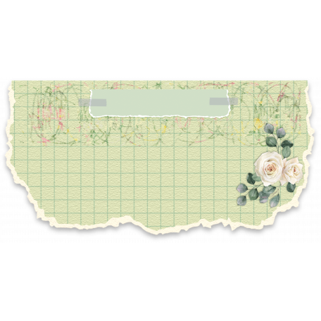 Graph Paper & Rose Cluster Sentiment/Journaling Tag graphic by Chitra ...