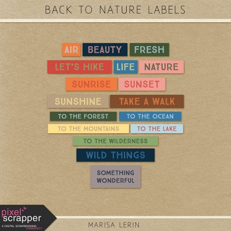 Back to Nature Labels Kit by Marisa Lerin graphics kit ...
