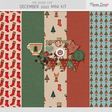 The Good Life: December 2022 Mini Kit by Marisa Lerin graphics kit ...