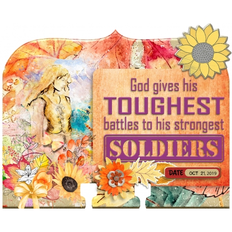 Memory Dex Card:  God Gives His Toughest Battles to Strongest Soldiers