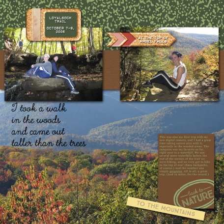 fall digital scrapbook layout