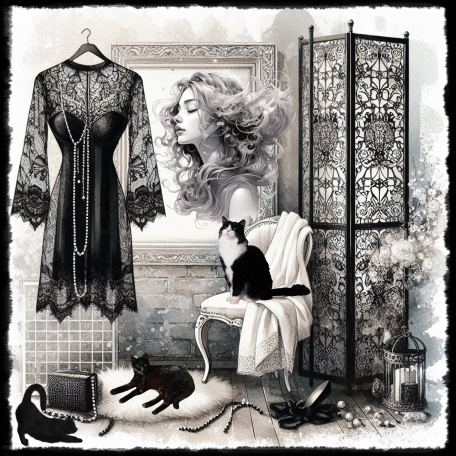 Black Lace & 3 Cats.