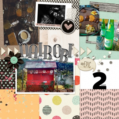 travel pocket digital scrapbook page