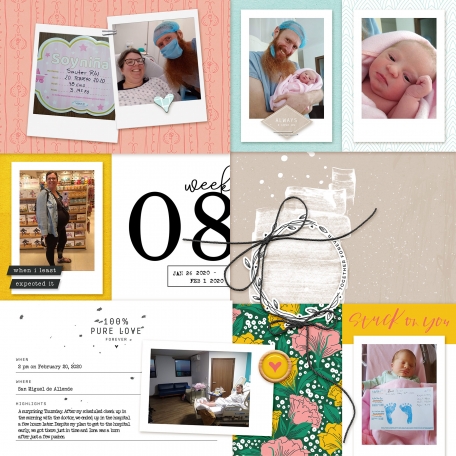 soft and sweet digital scrapbooking layout