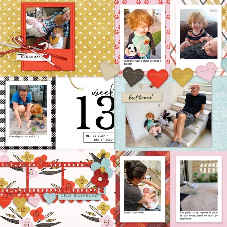 pocket digital scrapbook layout