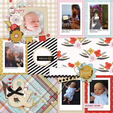 pocket digital scrapbook layout