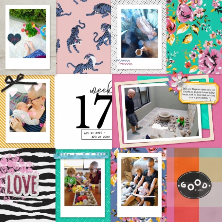 pocket digital scrapbook layout