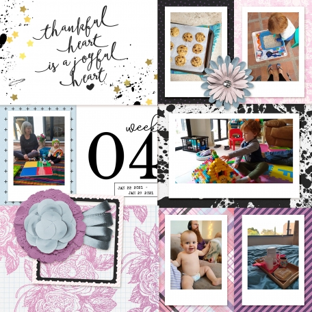 pocket digital scrapbook layout