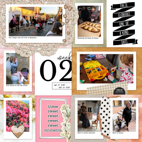 digital scrapbook layout