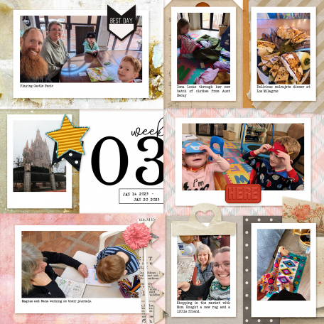 digital scrapbook layout