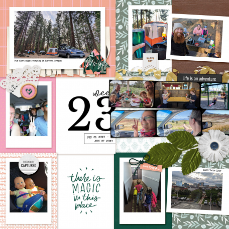 digital scrapbook layout