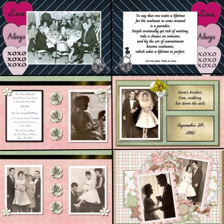 50th Anniversary Scrapbook for My Parents - Courtship and Wedding