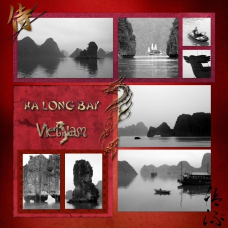 Ha Long Bay B+W+Red