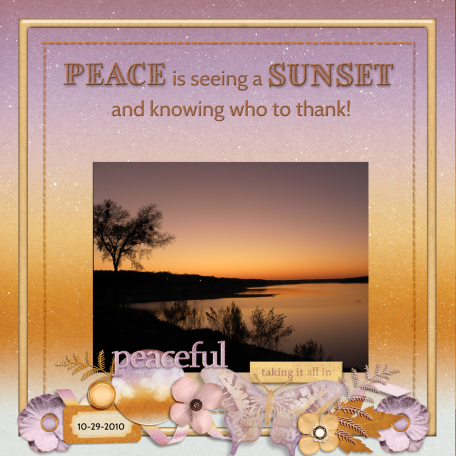 Peace is seeing a sunset - 3cpjess