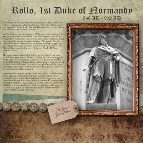 Family History Layout - Rollo of Normandy 