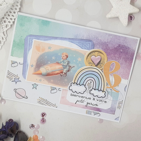 It's a boy (hybrid scrapbooking)