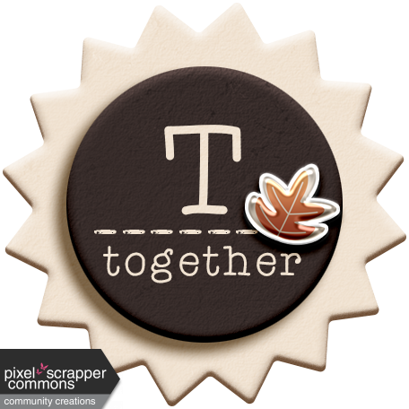 ::Fall in Love Kit:: Layered Chipboard "Together" Badge