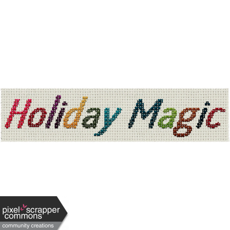 ::Holiday Magic Kit:: Cross Stitch Wordart