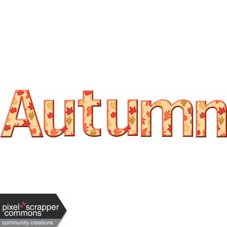 Autumn Word Art 1