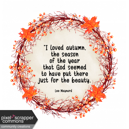 Autumn Wreath with Maynard Quote