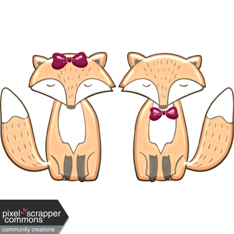 Fall in Love Mini Kit Cute Fox Couple