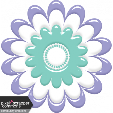 Lilac Aqua Element Flower 22