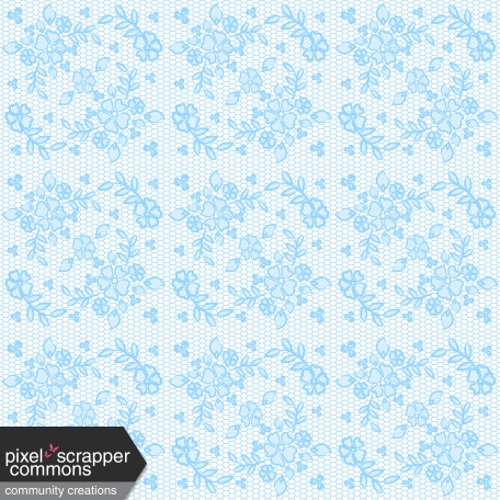 Valentine Mini Blue Lace Patterned Paper 6