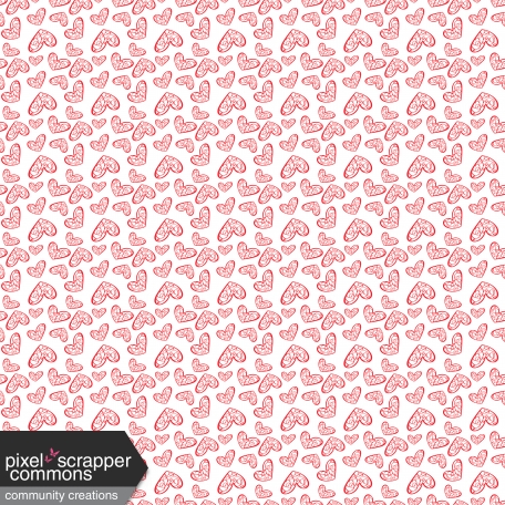 Valentine Mini Red Swirled Hearts Patterned Paper 8