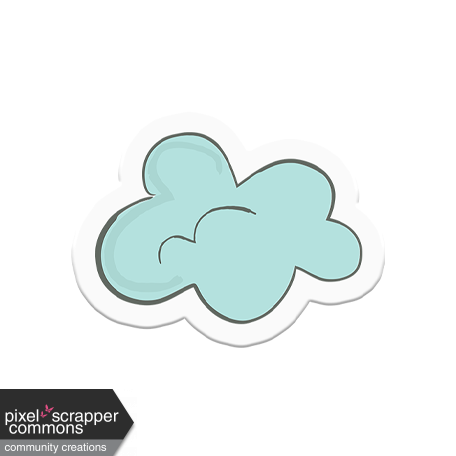 Retro Camper Add-On: Cloud Sticker 01