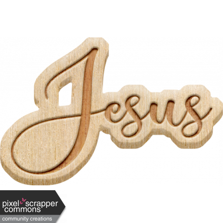 April Add-On: Jesus Etched Wood Word Art